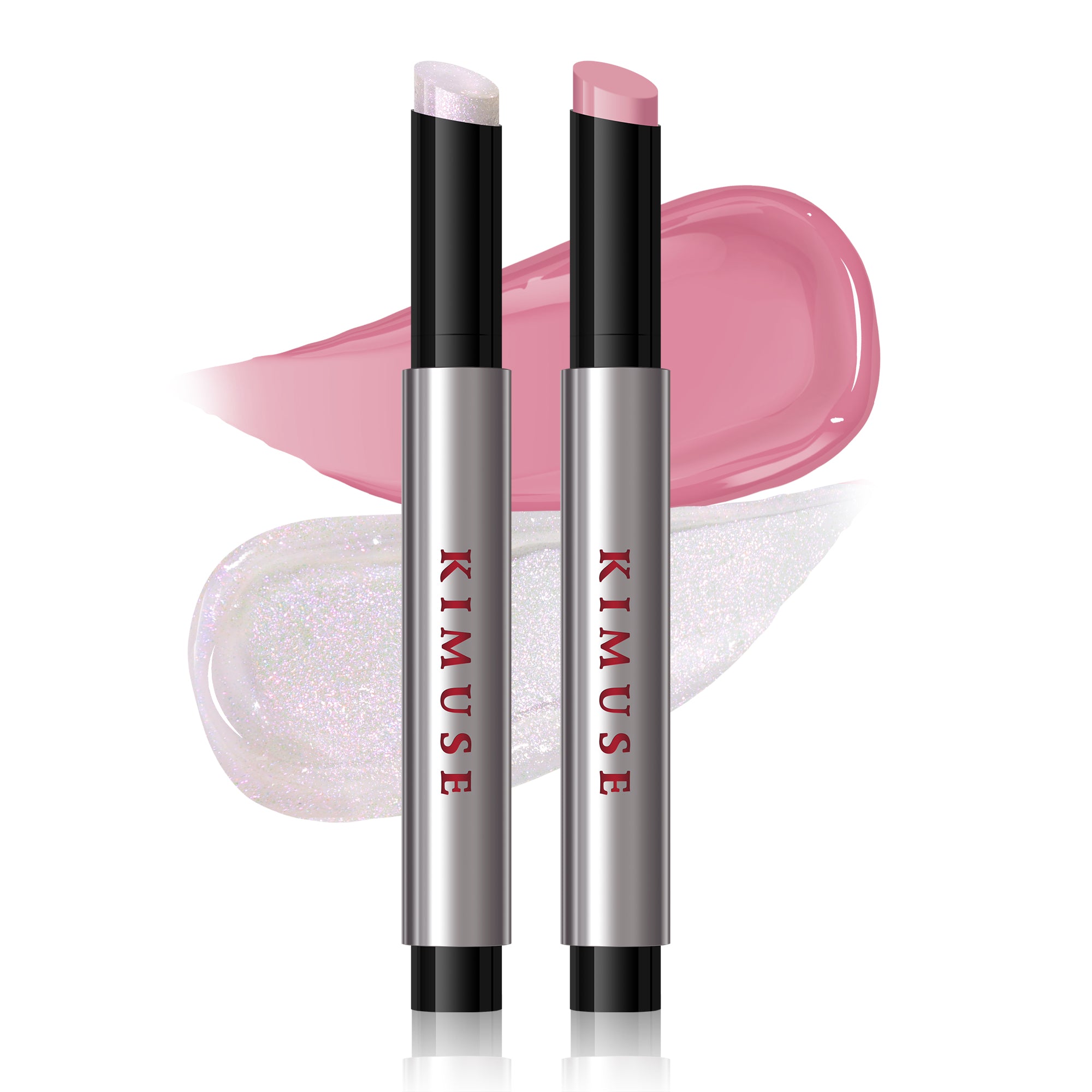 KIMUSE 2PCS Lip Plumper + Lip Gloss + Lip Balm, All-in-one Hydrating & Moisturizes lips