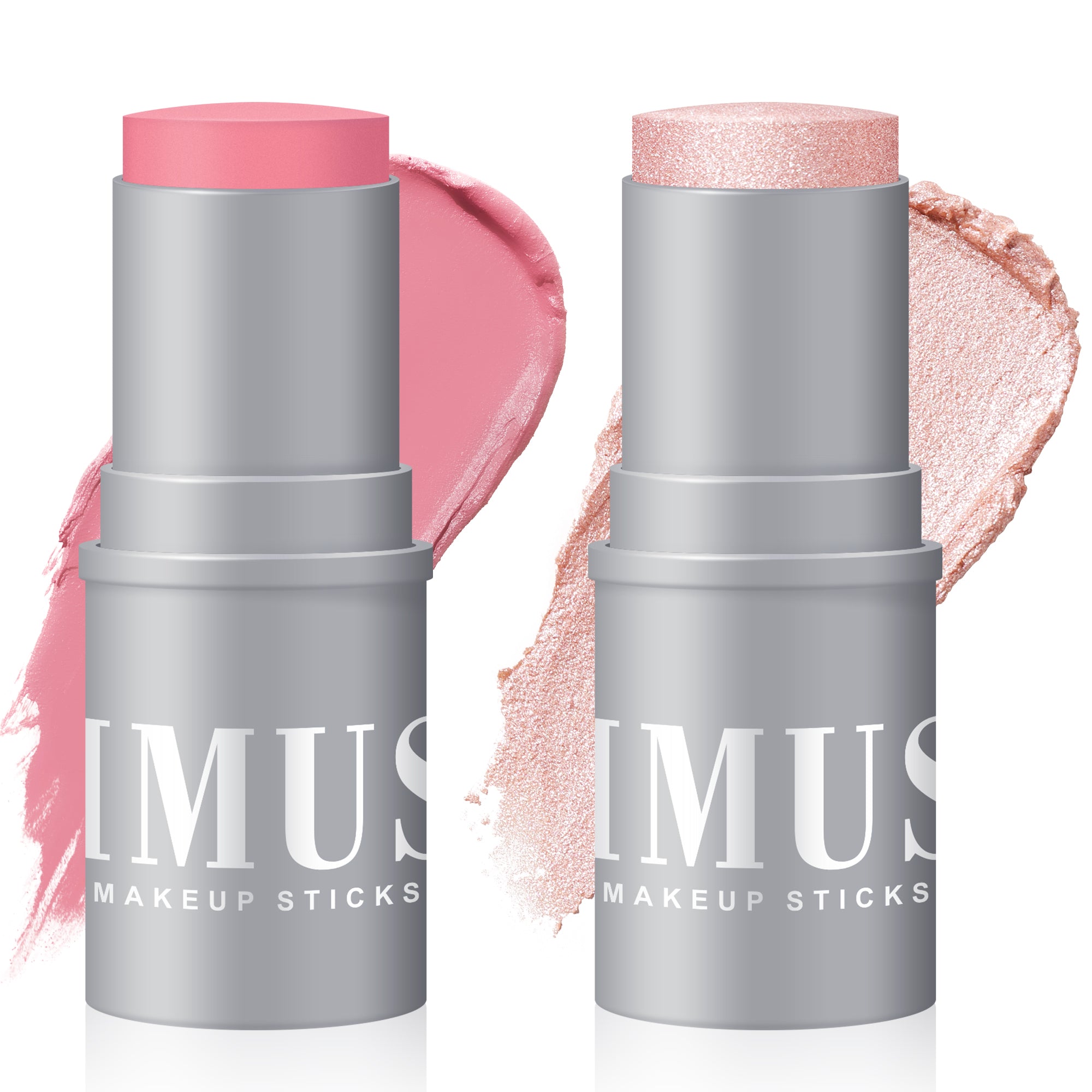KIMUSE Multi-Stick Cream Highlighter Stick + Blush Stick, Buildable & Creamy