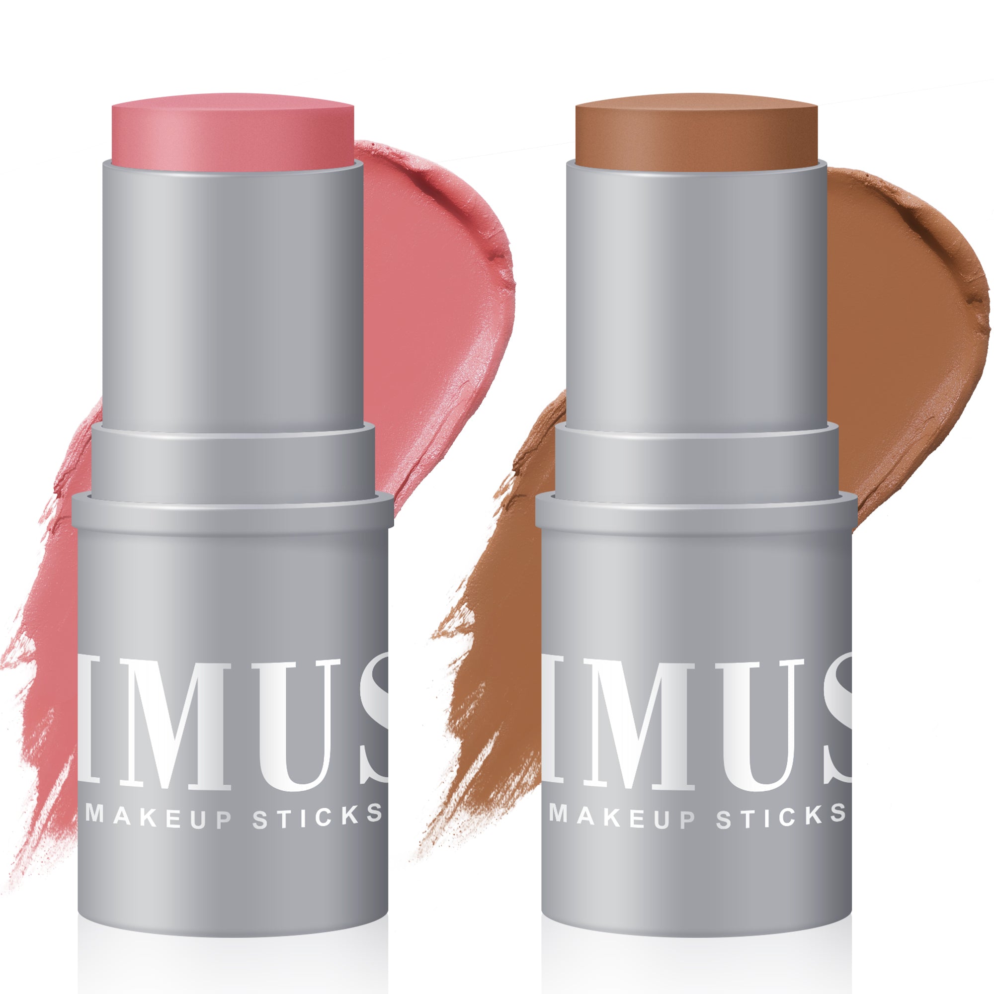 KIMUSE Multi-Stick Cream Highlighter Stick + Blush Stick, Buildable & Creamy