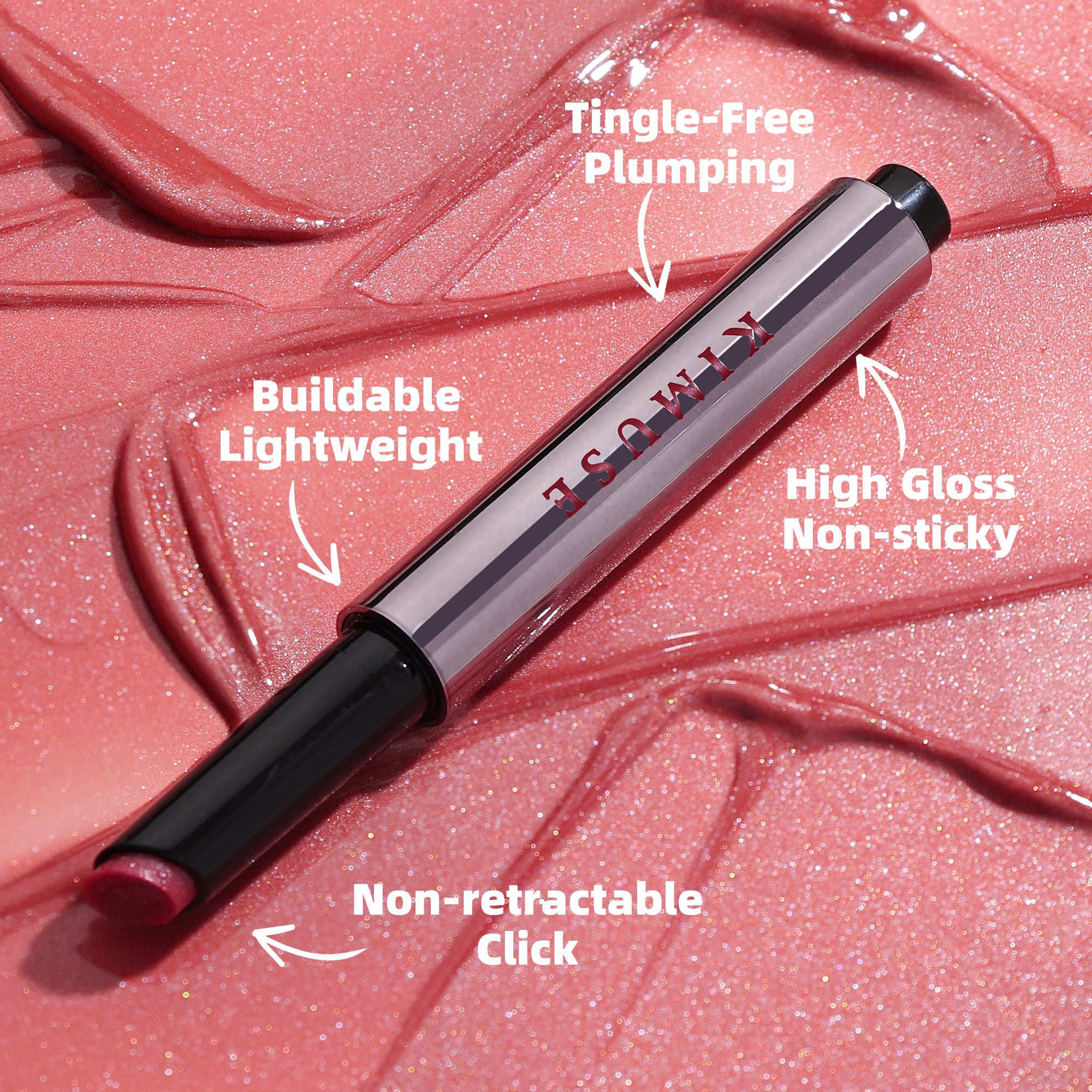 KIMUSE Lip Plumper + Lip Gloss + Lip Balm, All-in-one Hydrating & Moisturizes lips