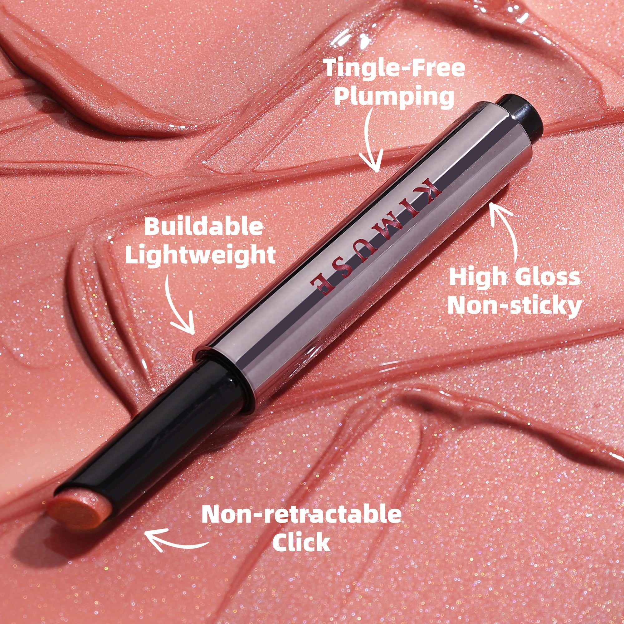 KIMUSE Lip Plumper + Lip Gloss + Lip Balm, All-in-one Hydrating & Moisturizes lips