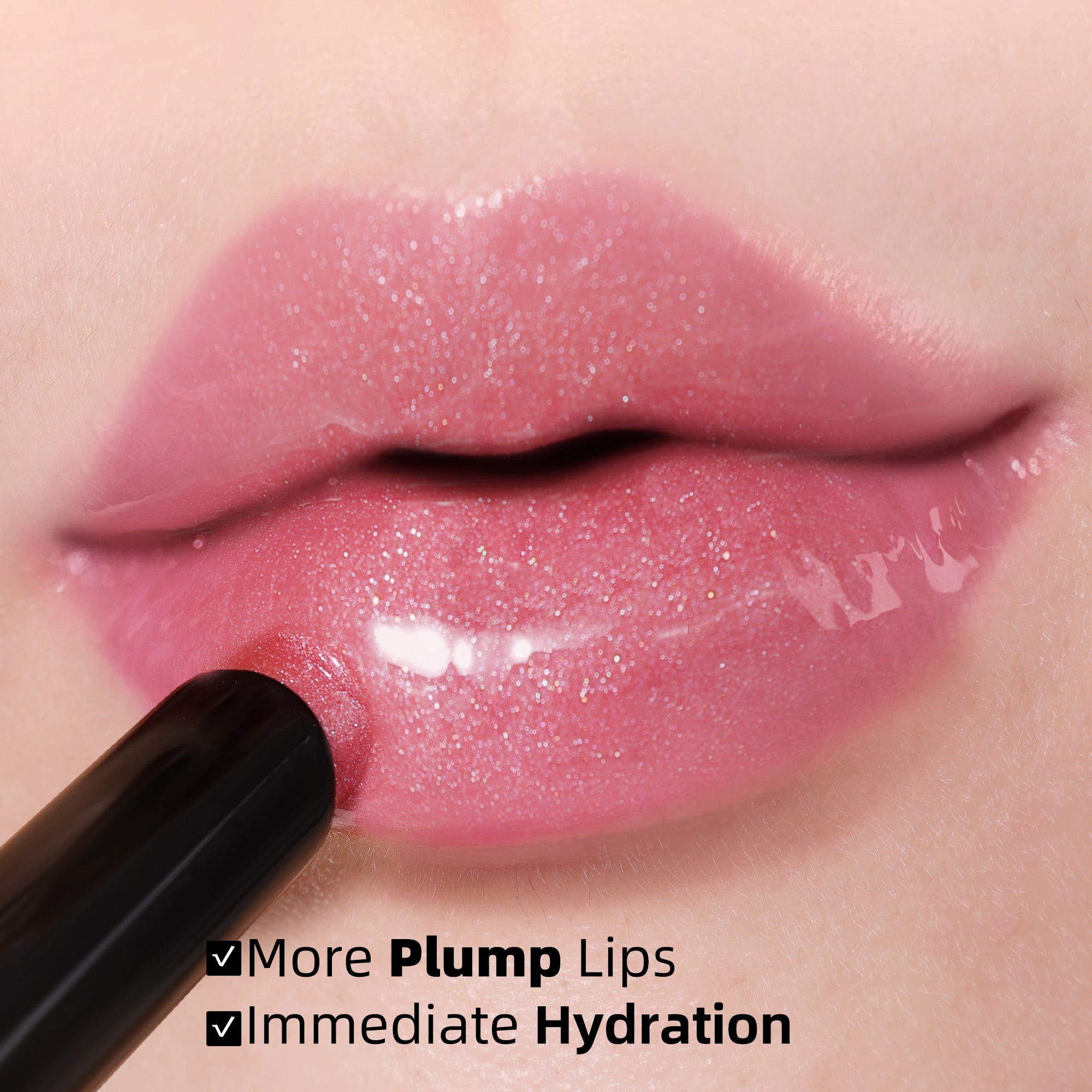 KIMUSE 2PCS Lip Plumper + Lip Gloss + Lip Balm, All-in-one Hydrating & Moisturizes lips