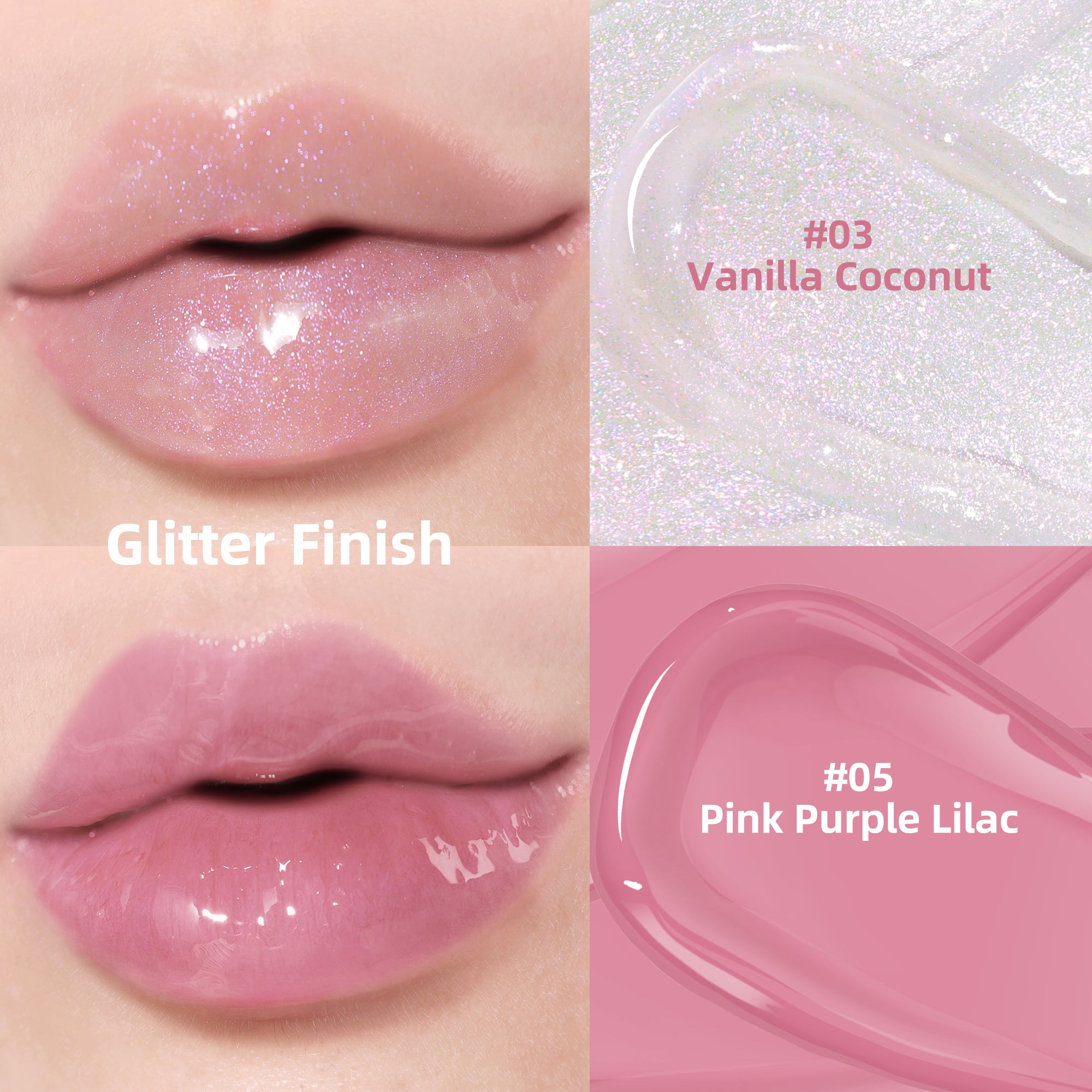 KIMUSE 2PCS Lip Plumper + Lip Gloss + Lip Balm, All-in-one Hydrating & Moisturizes lips