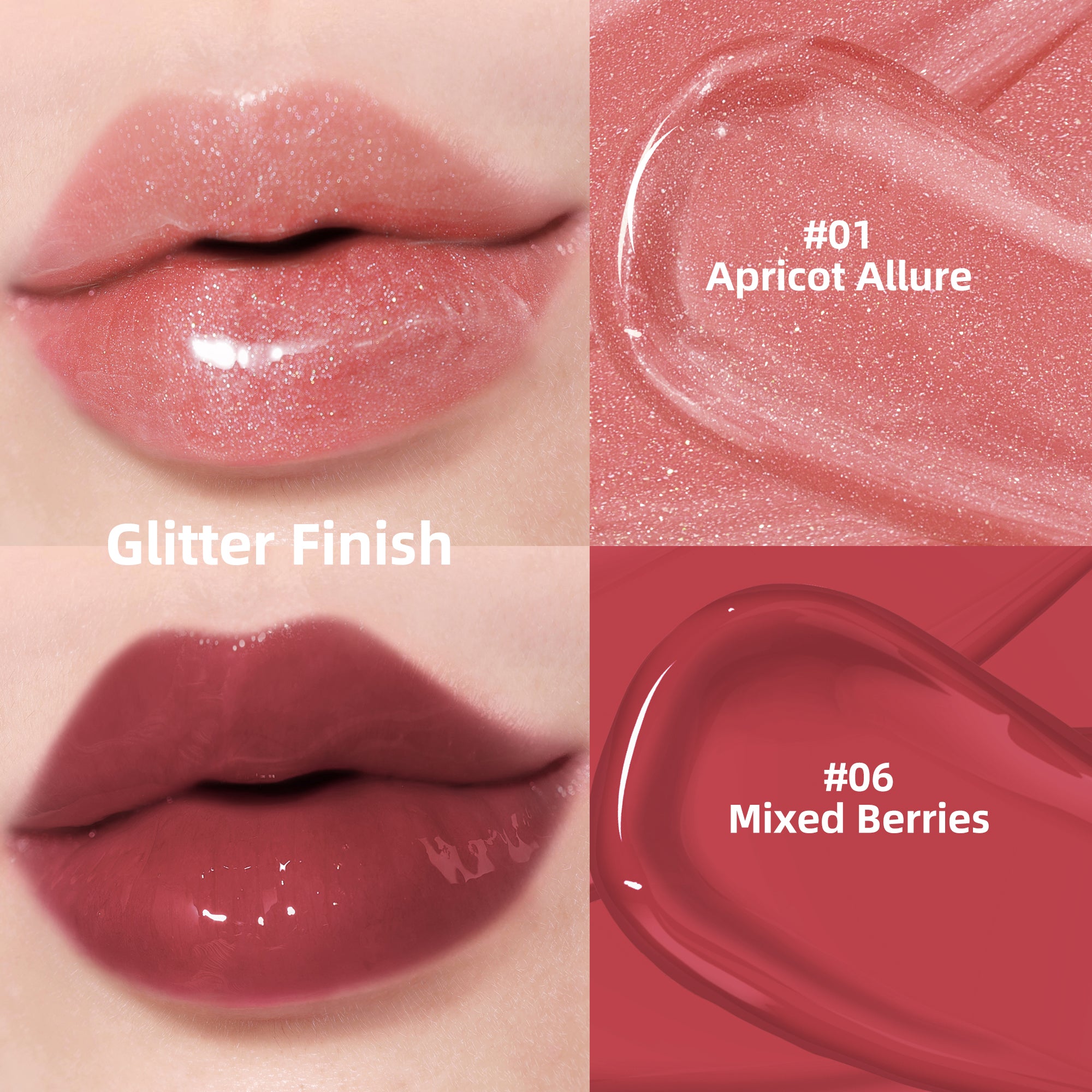 KIMUSE 2PCS Lip Plumper + Lip Gloss + Lip Balm, All-in-one Hydrating & Moisturizes lips