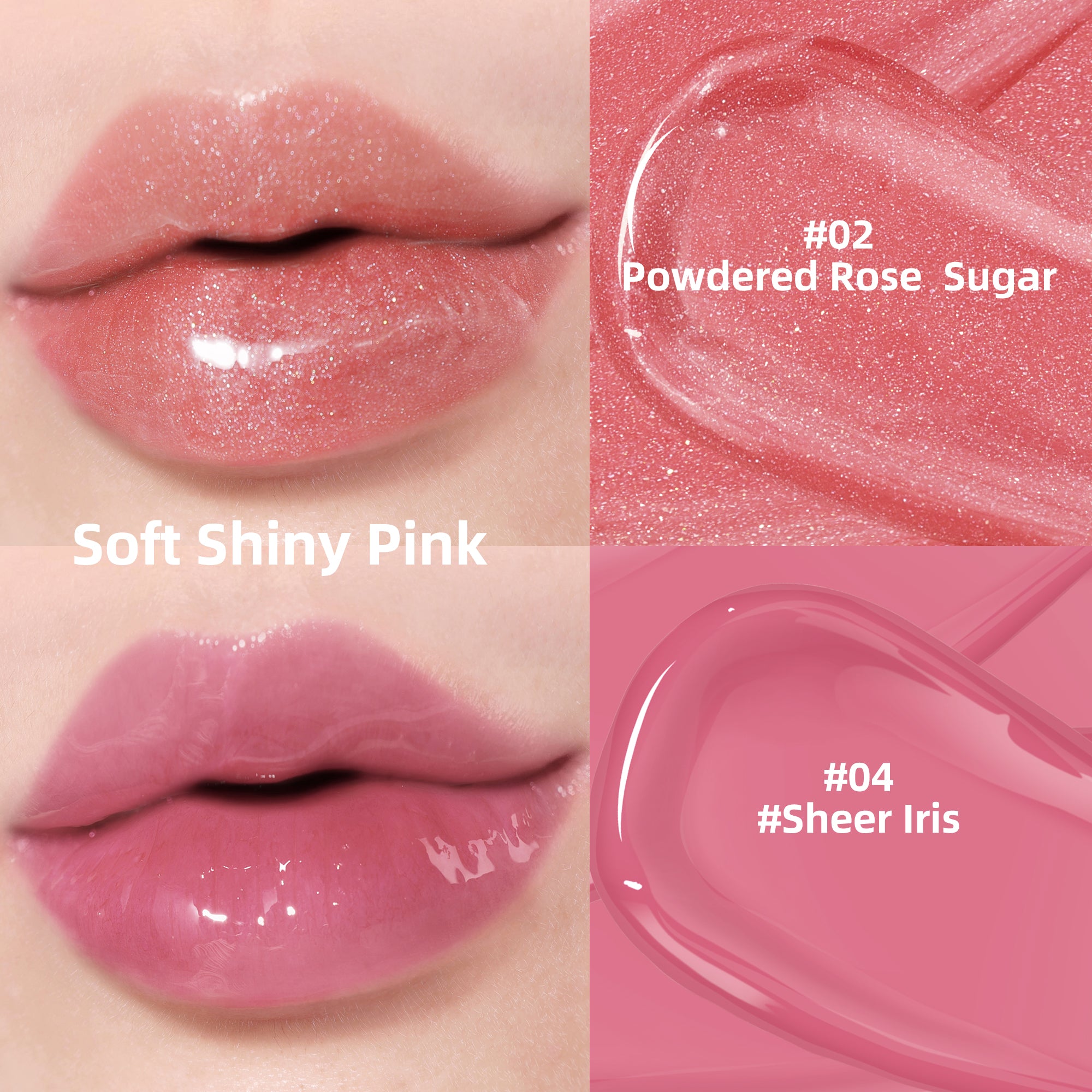 KIMUSE 2PCS Lip Plumper + Lip Gloss + Lip Balm, All-in-one Hydrating & Moisturizes lips