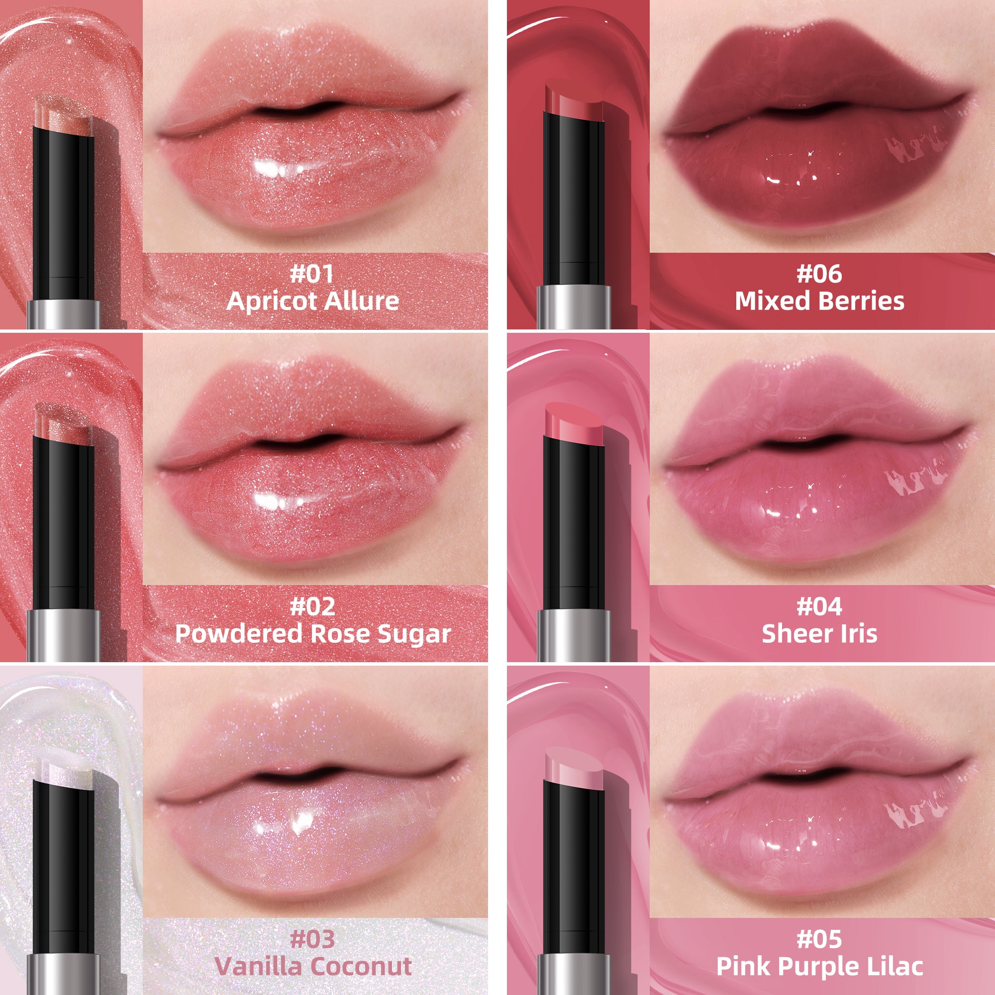 KIMUSE 2PCS Lip Plumper + Lip Gloss + Lip Balm, All-in-one Hydrating & Moisturizes lips