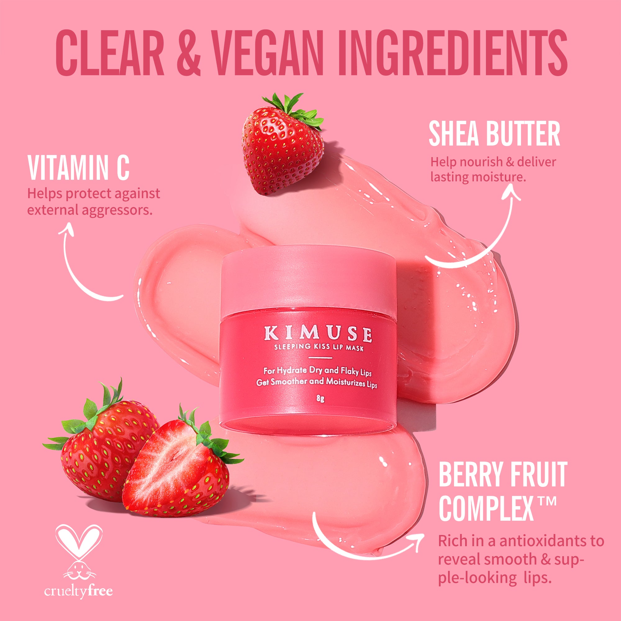 KIMUSE Lip Sleeping Mask Set, Hydrating, Nourishing Lip Care Products for Cracked Dry Lips