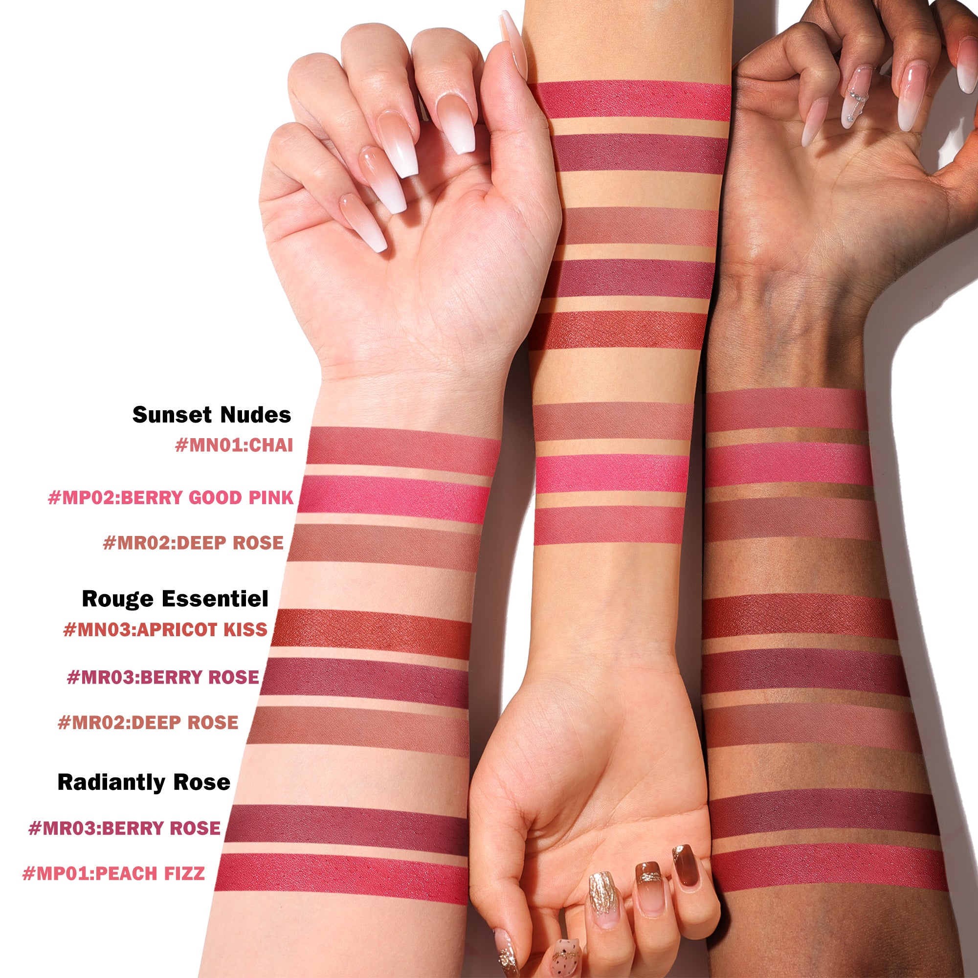 KIMUSE Lip Stain Tip Marker Set, Long Lasting Waterproof Matte Natural Finish