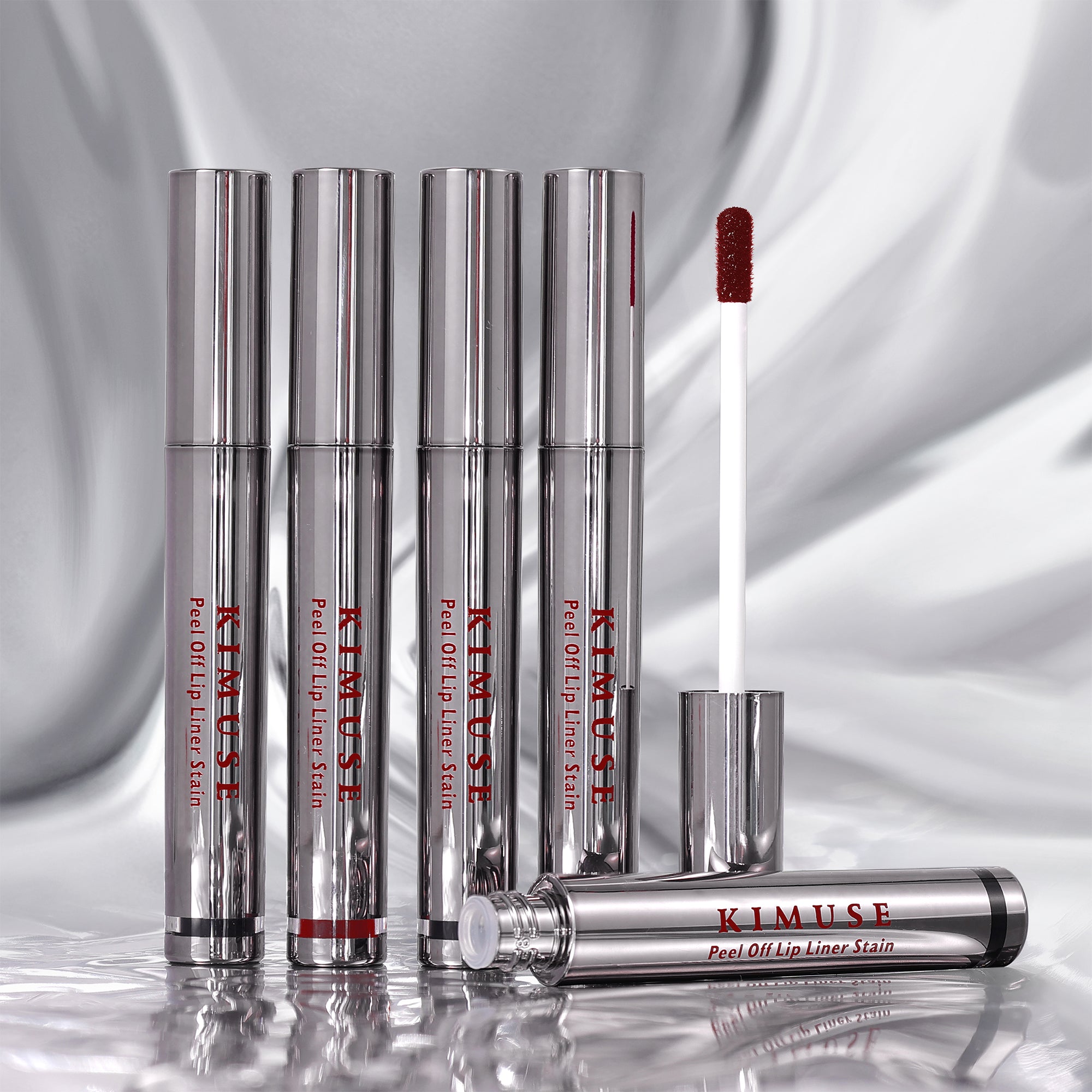 KIMUSE Peel Off Lip Stain with Tweezer, Highly Pigmented Color, Matte Finish