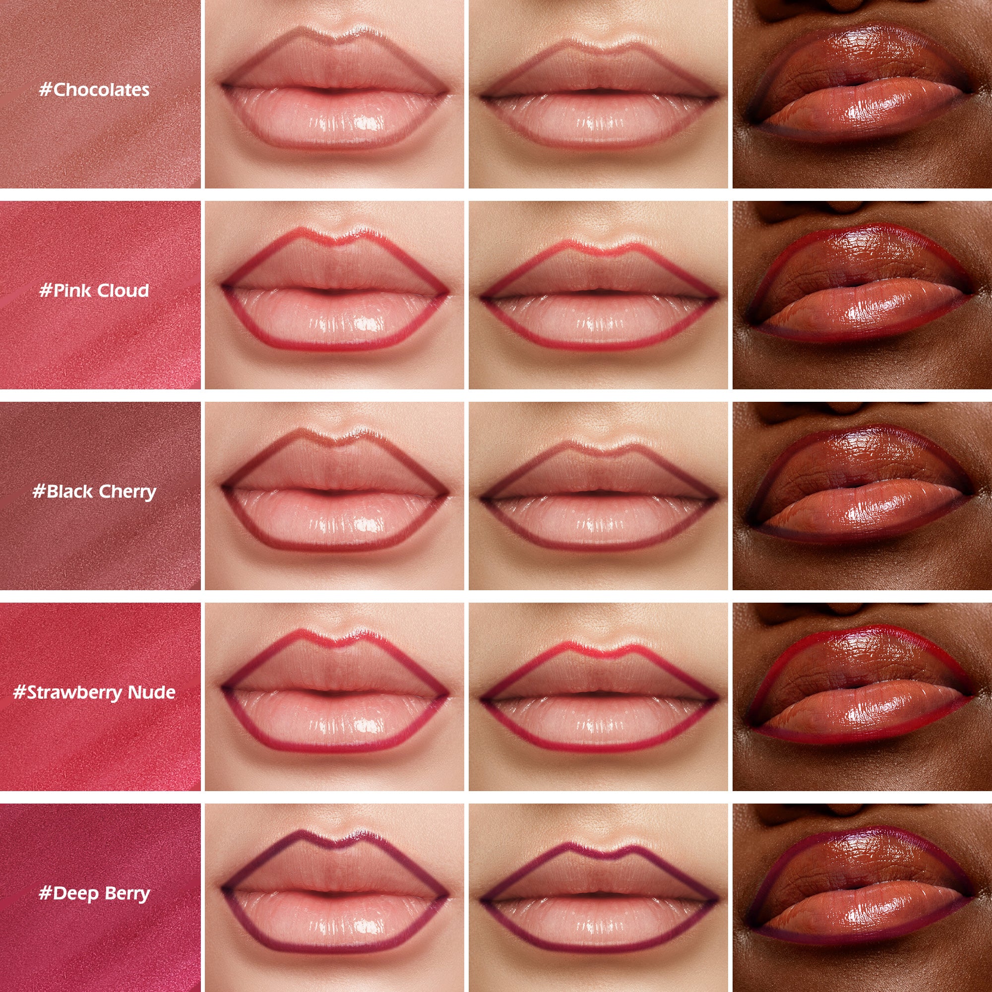 KIMUSE Peel Off Lip Liner Stain, Waterproof, Transfer-Proof, Highly Pigmented Color, Matte Finish