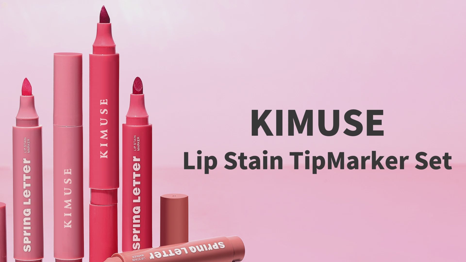 KIMUSE Lip Stain Tip Marker Set, Long Lasting Waterproof Matte Natural Finish